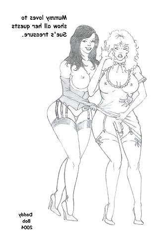 19P Mom and sissy drawings