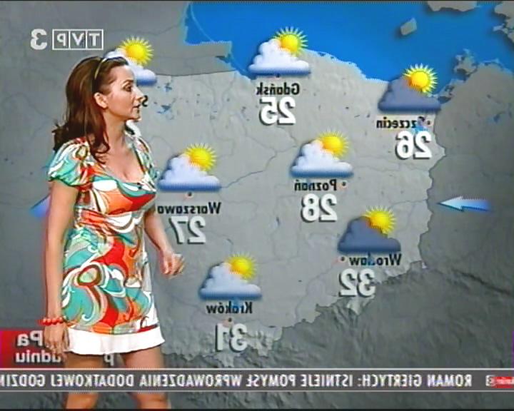 25P Beata Gubernat Polish busty weather girl
