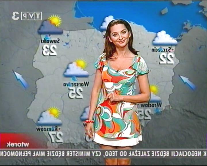 25P Beata Gubernat Polish busty weather girl