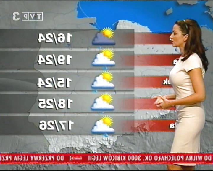 25P Beata Gubernat Polish busty weather girl