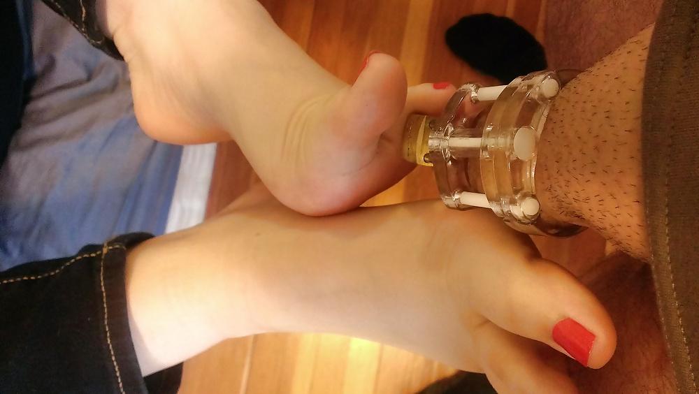 11P Chastity Tease for my Foot Slave Cuckold Boyfriend
