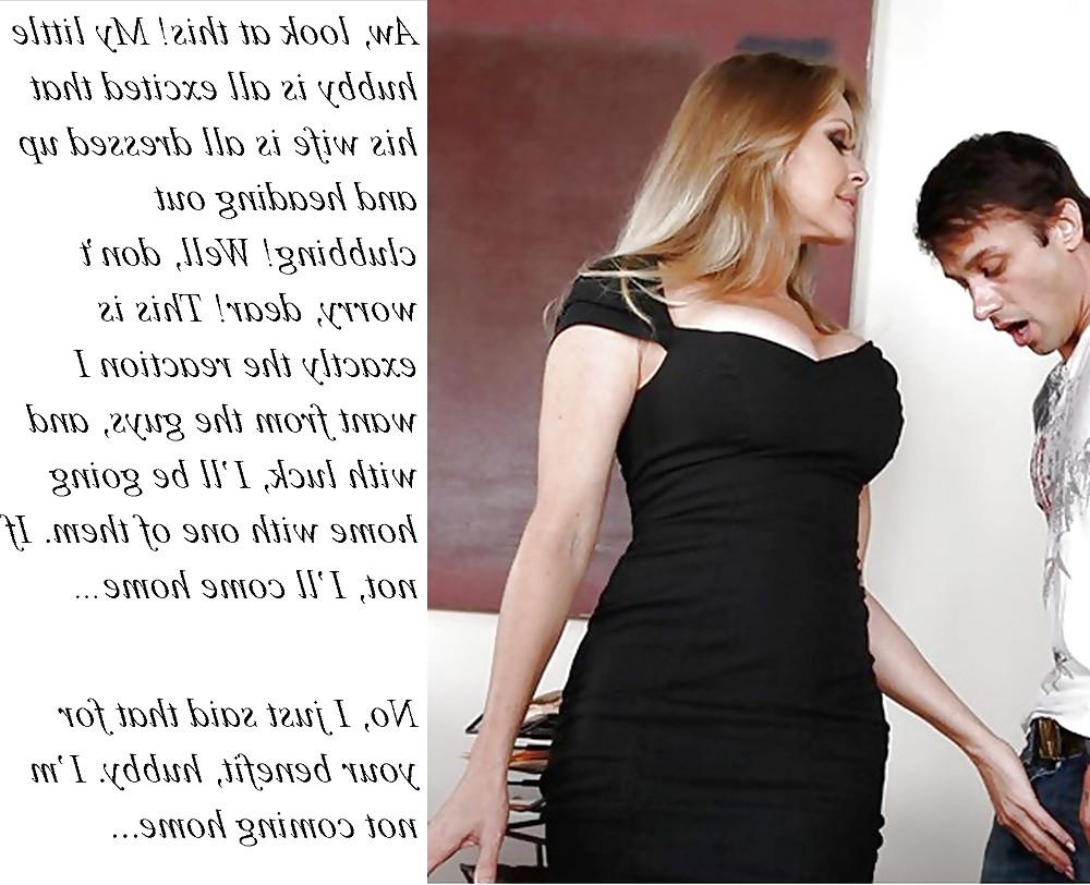 25P Cuckold captions -- wife goes out
