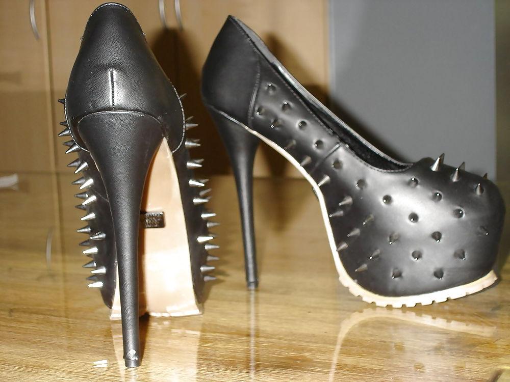 10P Kristinas Extreme High Heels , Nieten