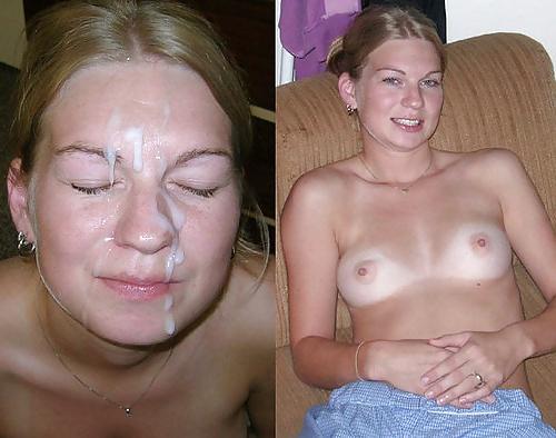 24P Before and after facials and cumshots.