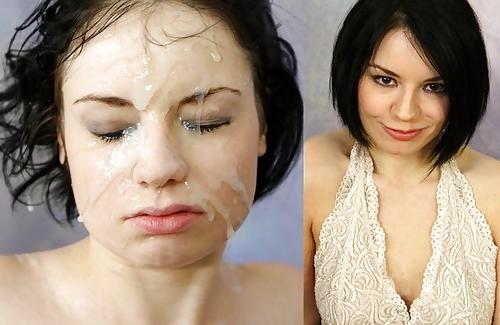 24P Before and after facials and cumshots.