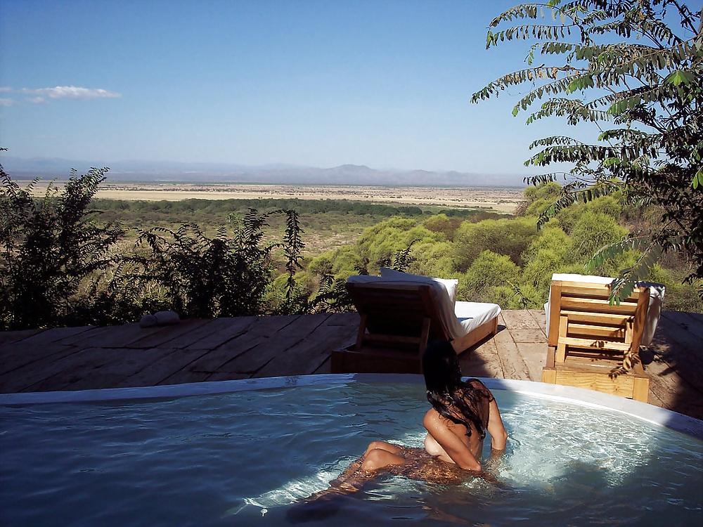 25P Nude by the Pool