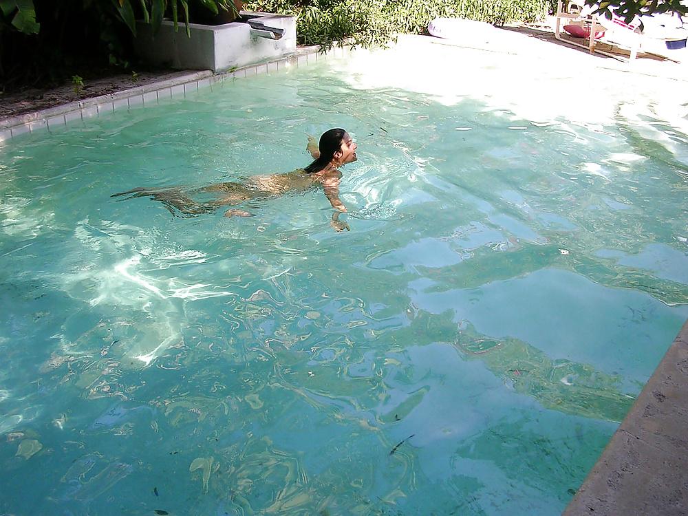25P Nude by the Pool