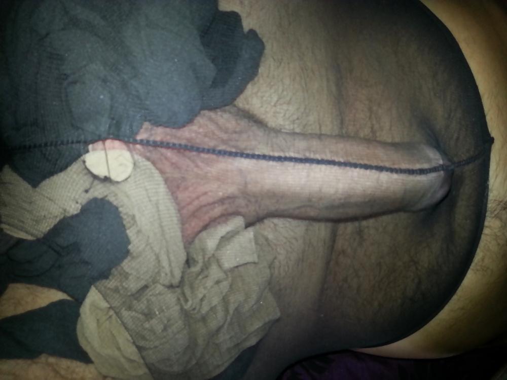 5P Pantyhose stuffed cock and balls