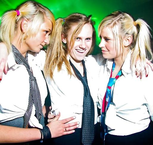 25P Danish teens-199-200-party suck on bottle cleavage costume 