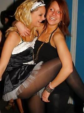 25P Danish teens-199-200-party suck on bottle cleavage costume 