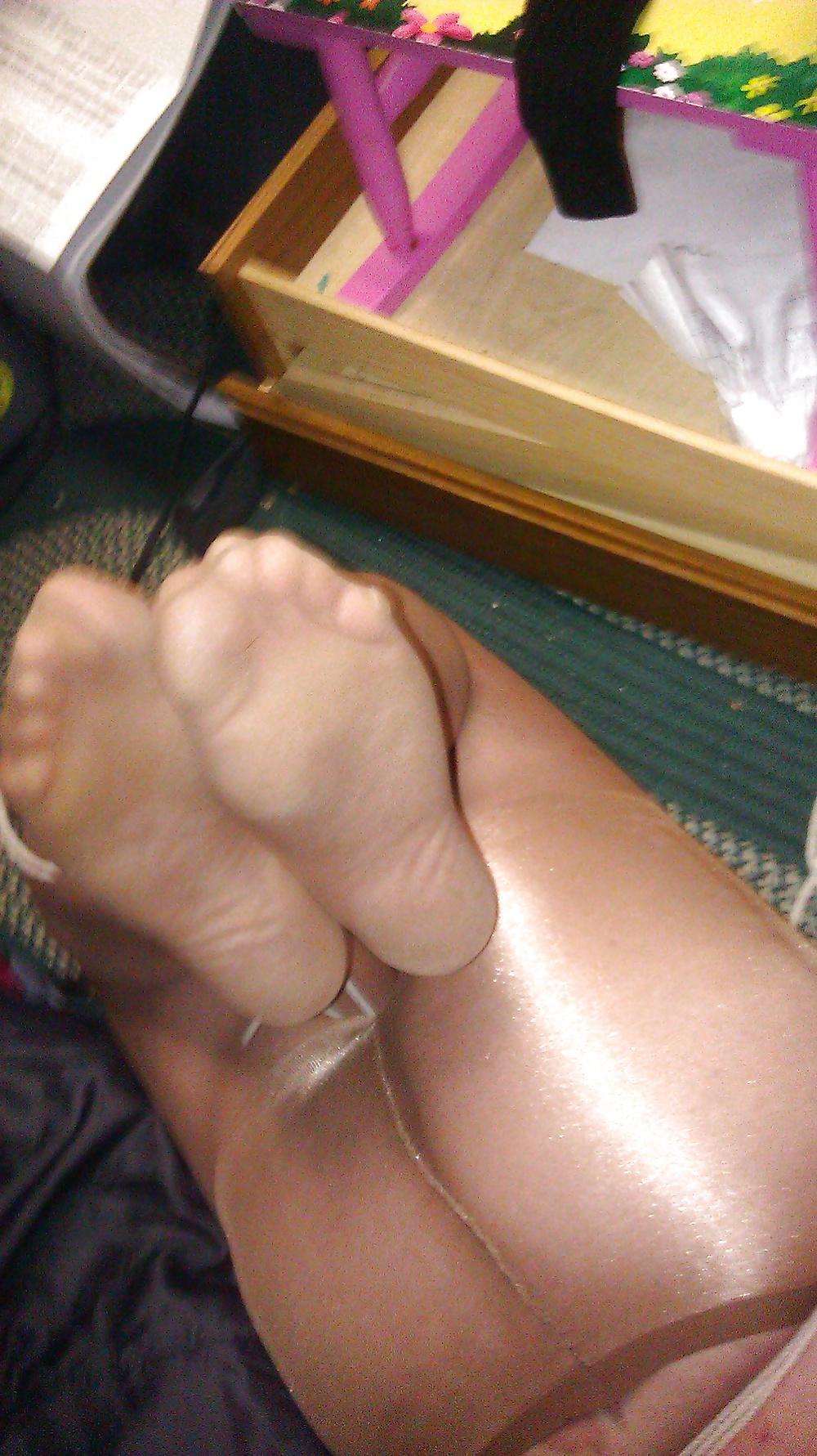 13P Bound feet in pantyhose