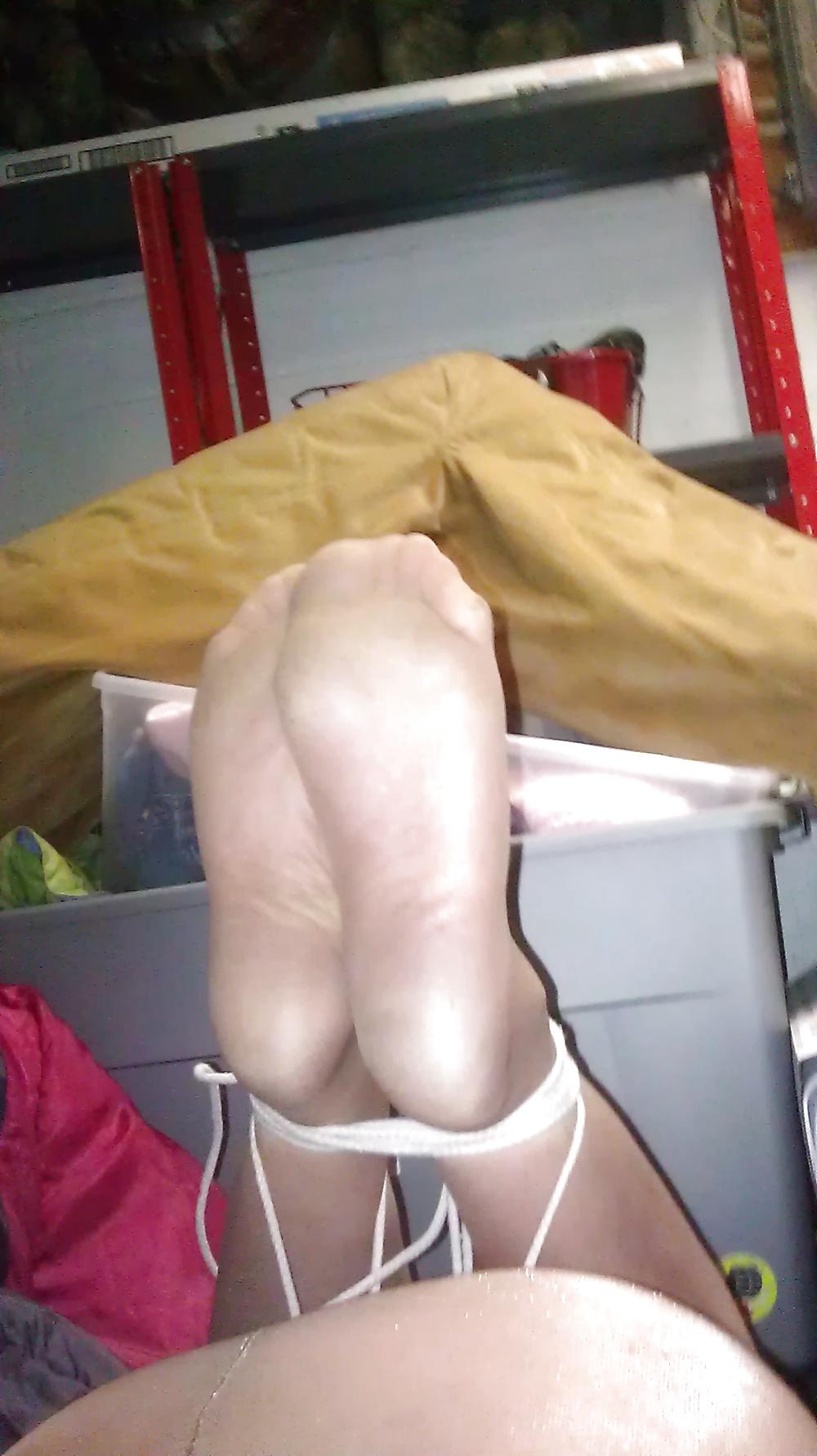 13P Bound feet in pantyhose