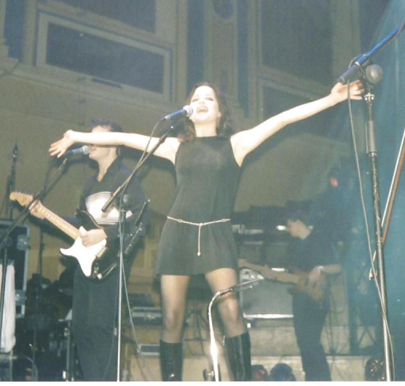 25P Andrea Corr Irish Celeb fishnets tights hose