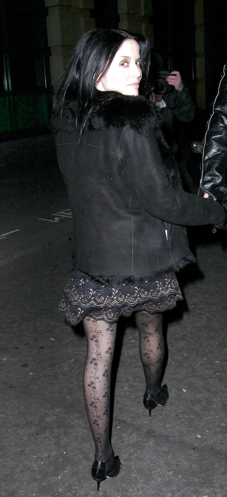 25P Andrea Corr Irish Celeb fishnets tights hose