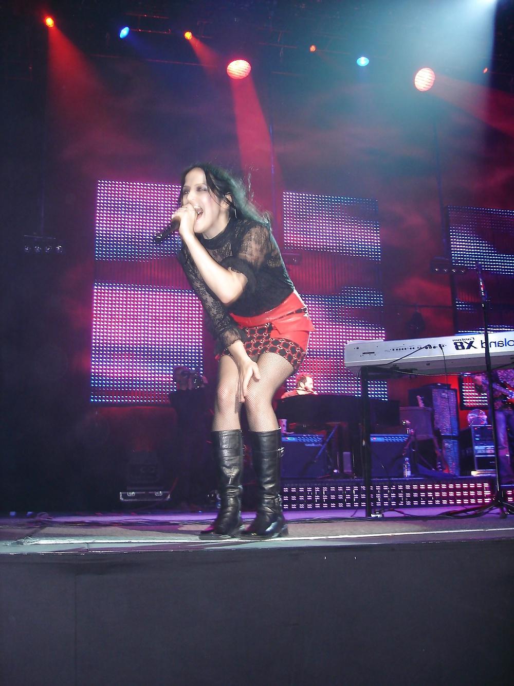 25P Andrea Corr Irish Celeb fishnets tights hose