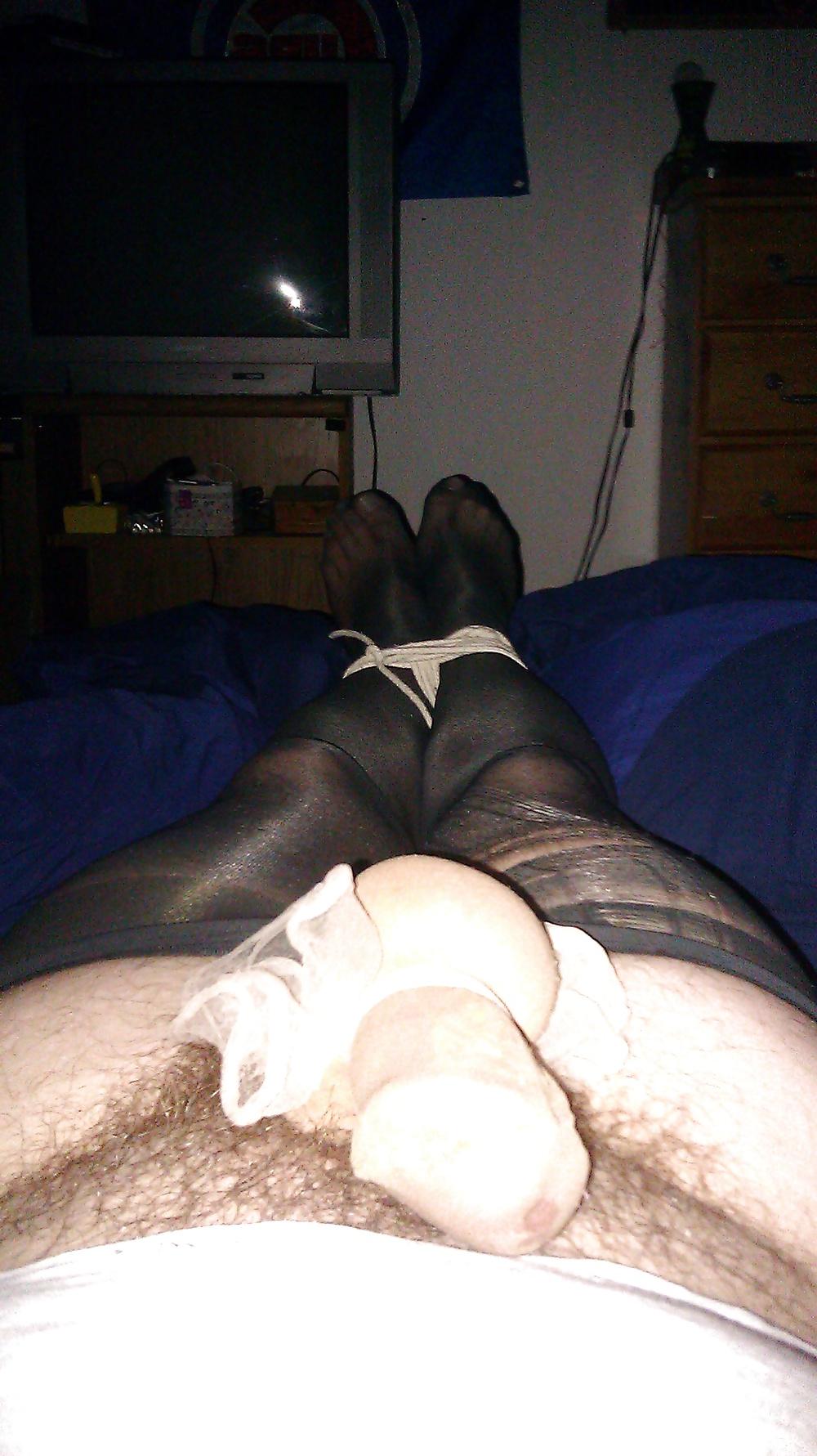 12P My Cock, Balls and Feet Bound in Pantyhose I