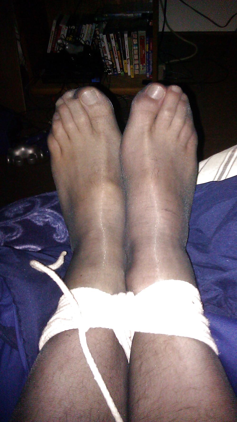 12P My Cock, Balls and Feet Bound in Pantyhose I