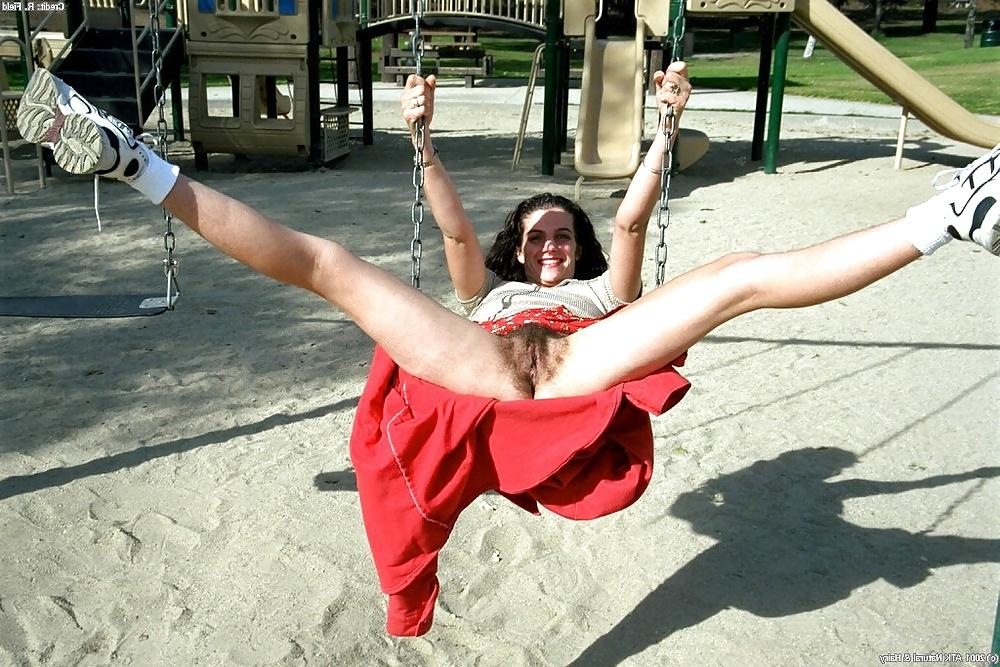 15P Bottomless and Hairy on a Swing