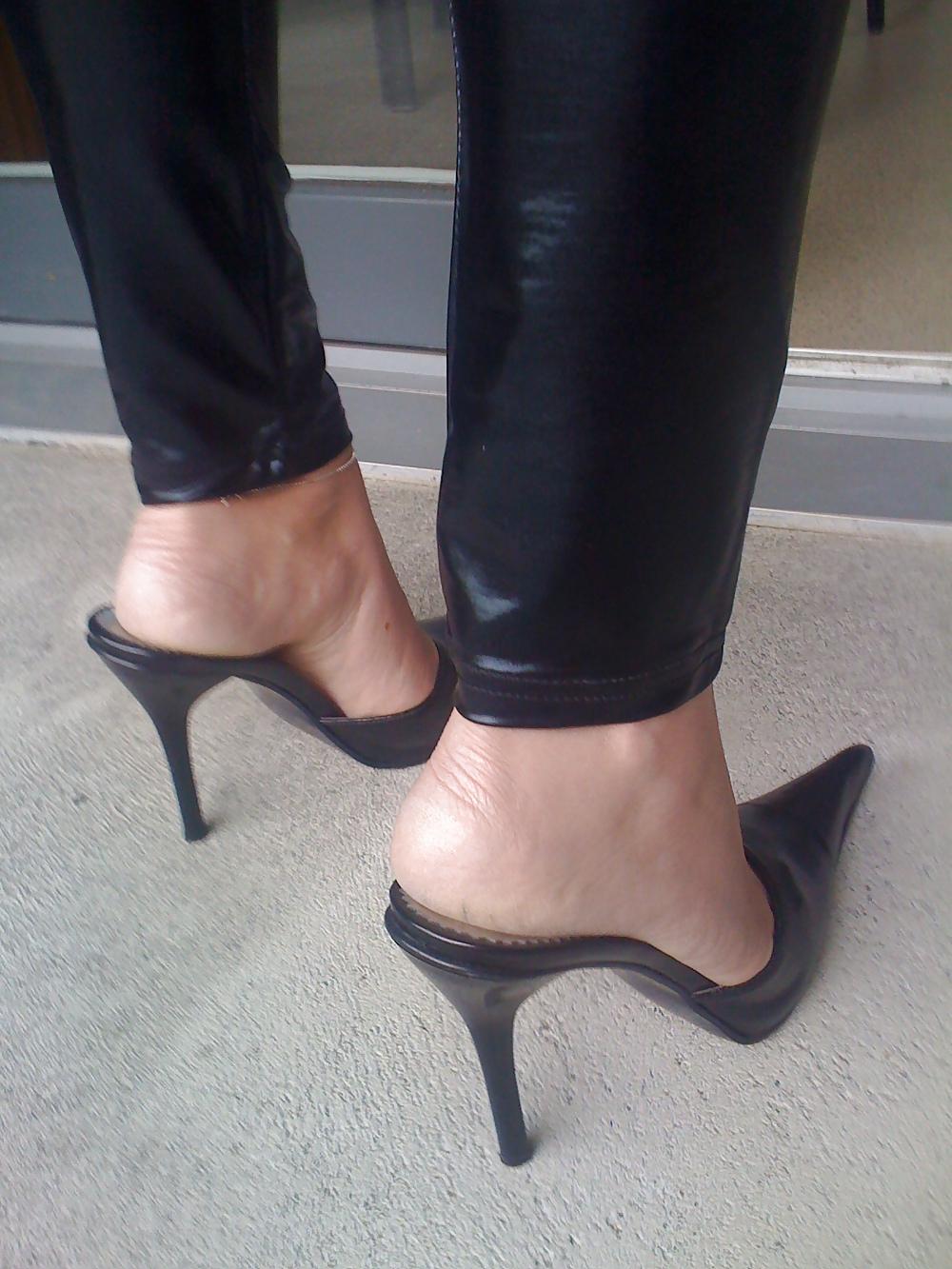 23P My mom's heel and stocking