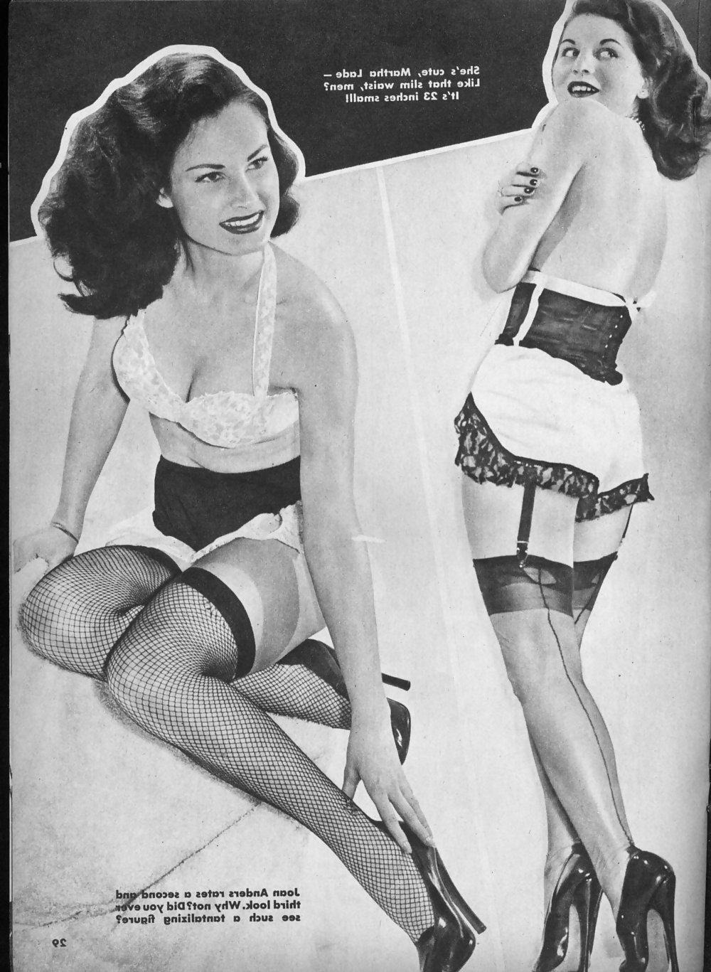 25P Stockings pages from vintage magazines