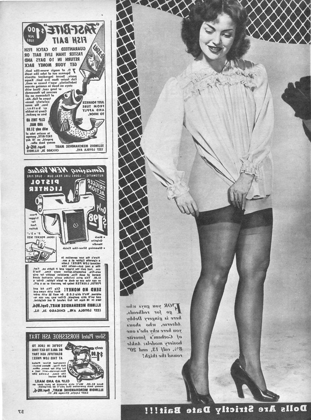 25P Stockings pages from vintage magazines