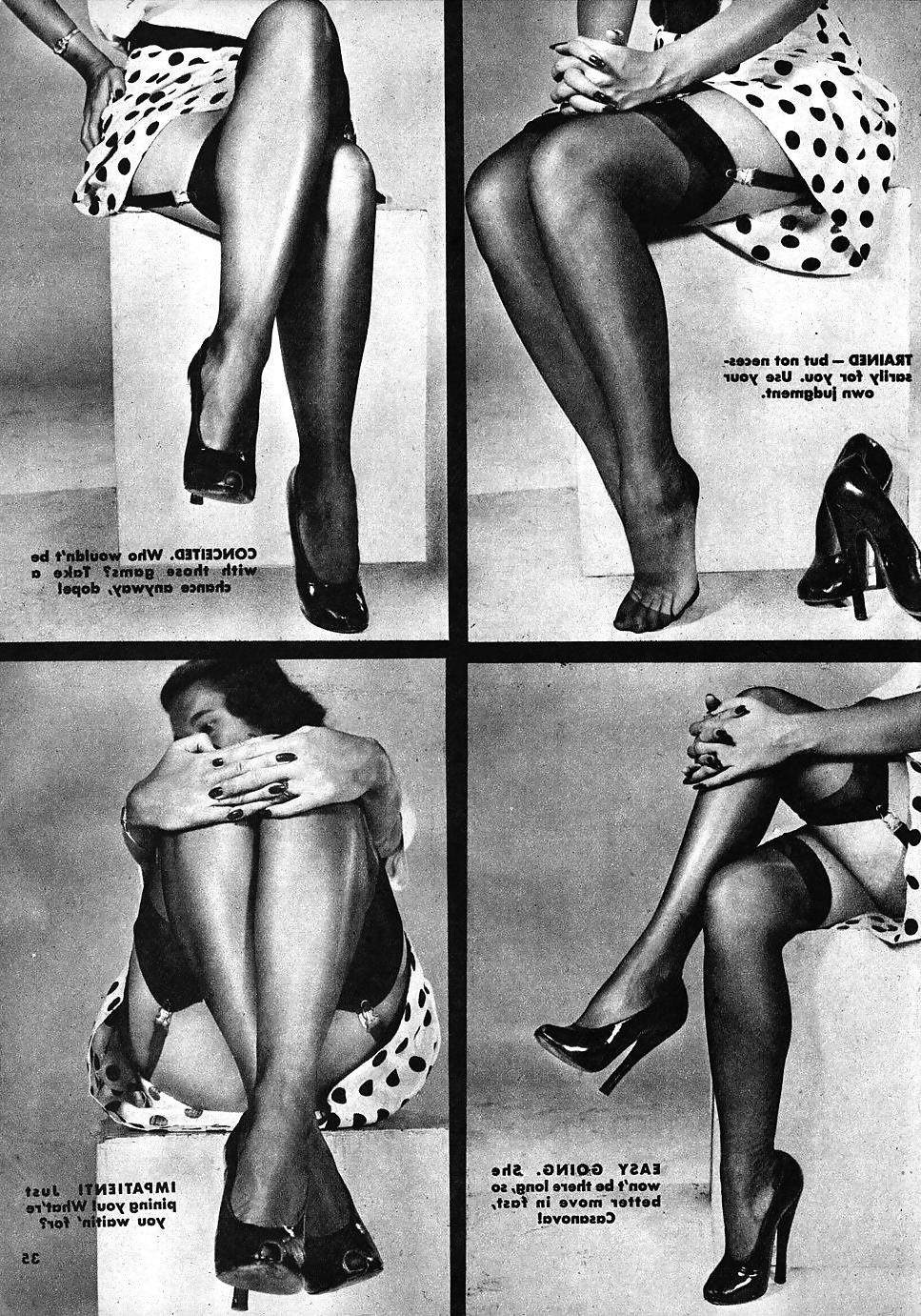 25P Stockings pages from vintage magazines