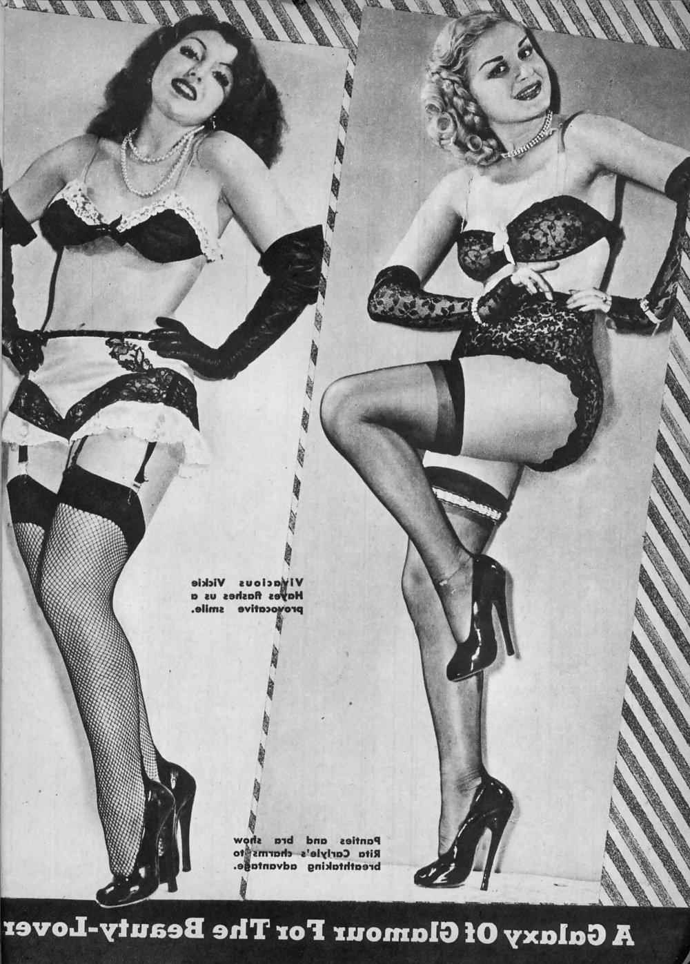 25P Stockings pages from vintage magazines