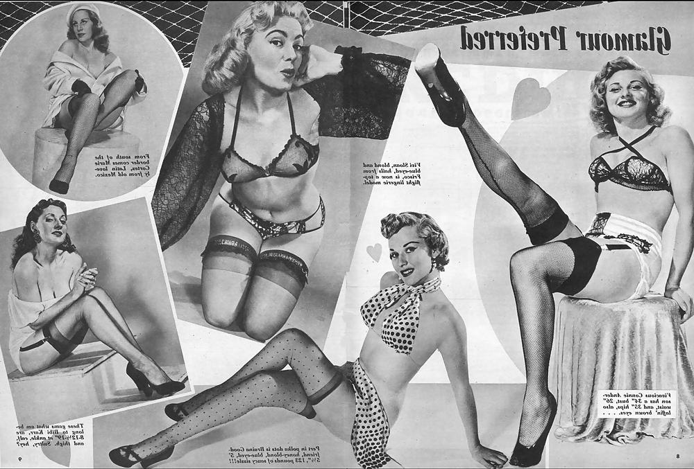 25P Stockings pages from vintage magazines