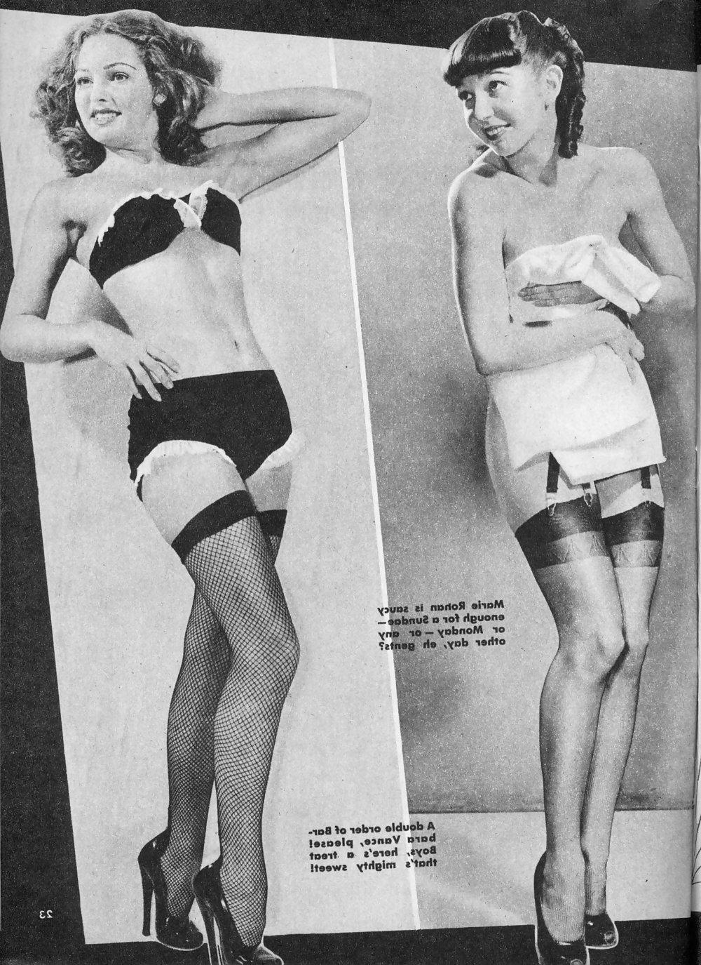 25P Stockings pages from vintage magazines