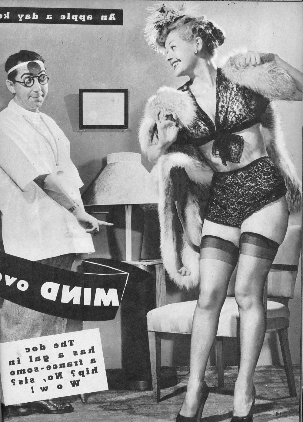 25P Stockings pages from vintage magazines