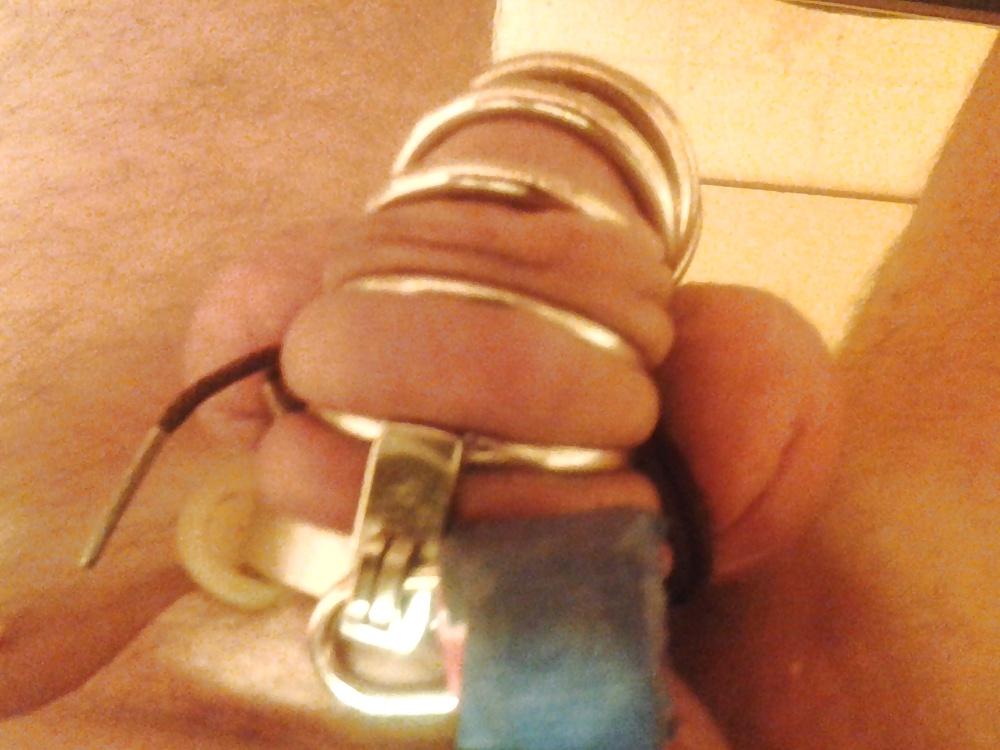 25P Seperated balls while in chastity device
