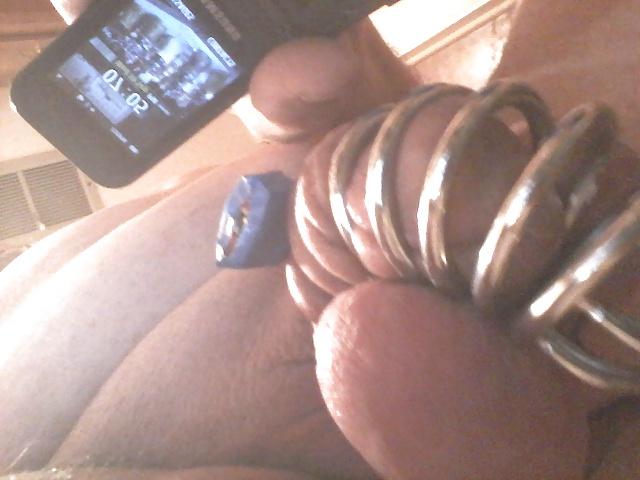 25P Seperated balls while in chastity device