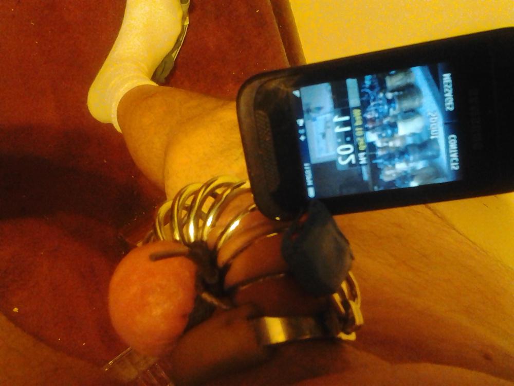 25P Seperated balls while in chastity device