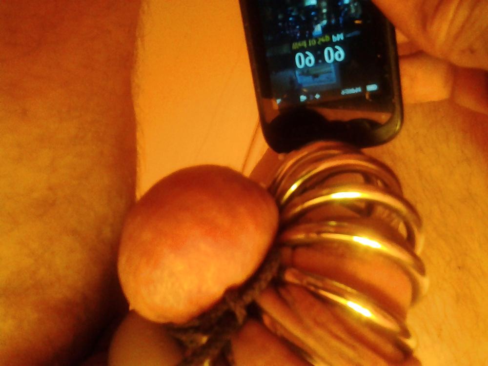 25P Seperated balls while in chastity device