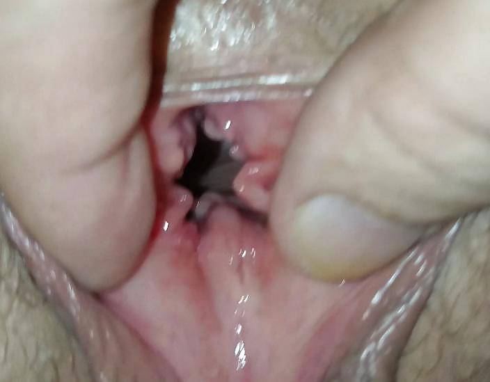 5P Extreme close ups of my wife gaping and cumming