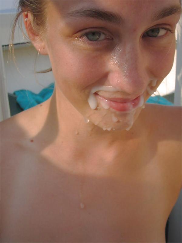 25P Lovely Cum Covered Faces