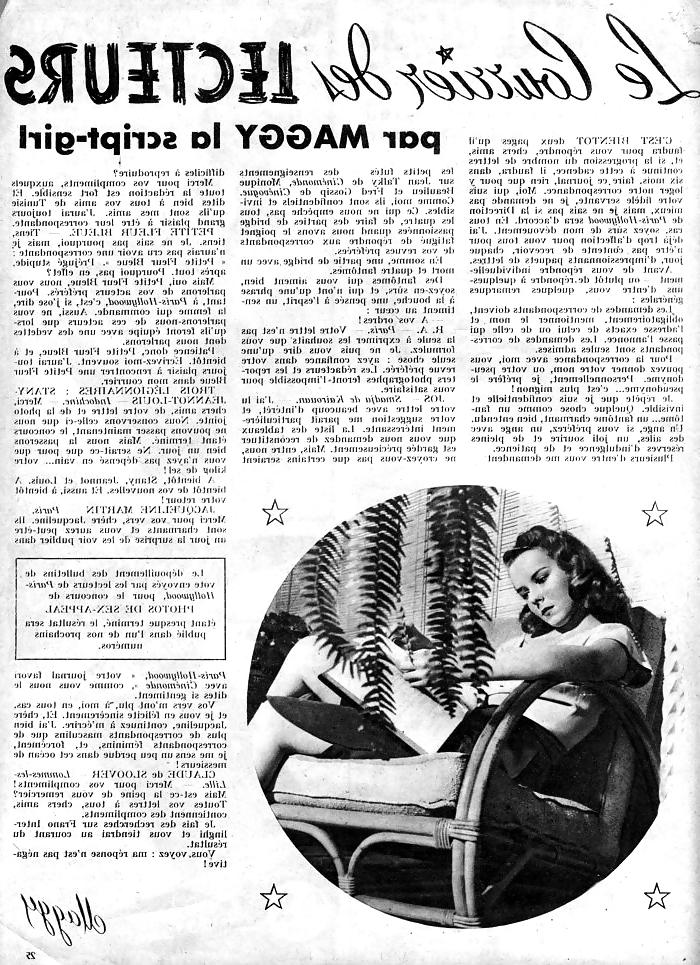 25P Vintage Magazines Paris-Hollywood Nr26- 1947