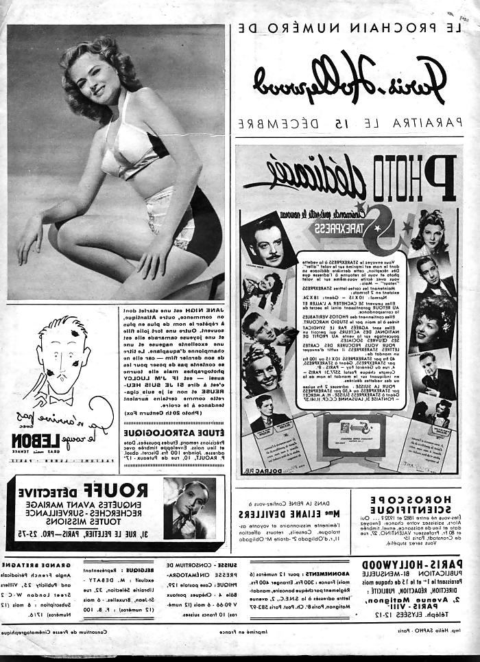 25P Vintage Magazines Paris-Hollywood Nr26- 1947