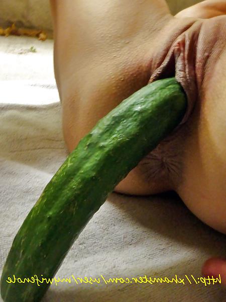 8P My wife Nole loves to eat a lot of big cucumber