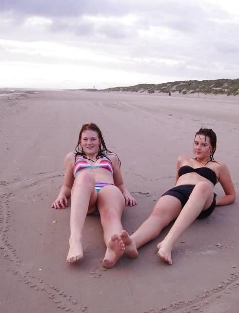 25P Danish teens-217-218-suck on banana bra panties beach 