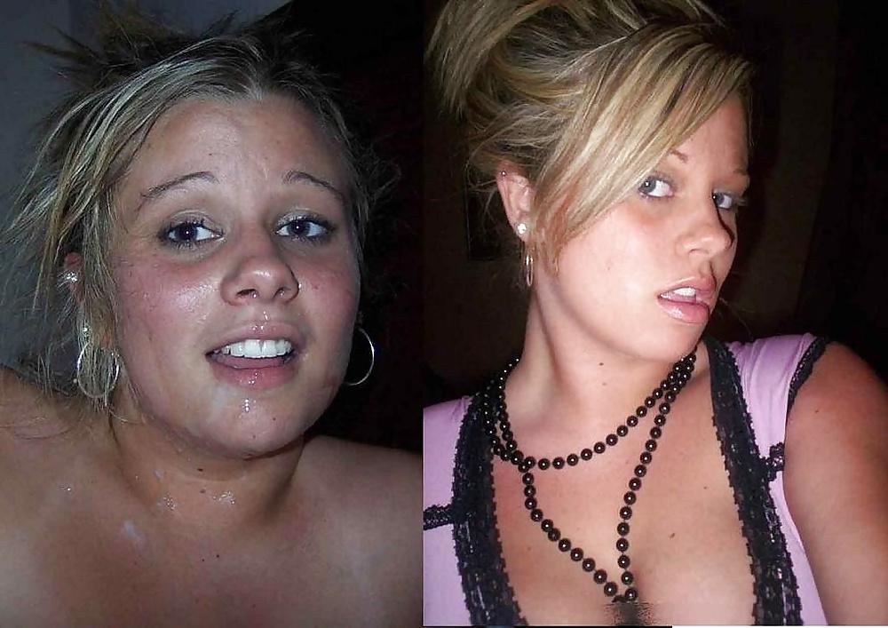 25P Before and after, cumshots and facials.