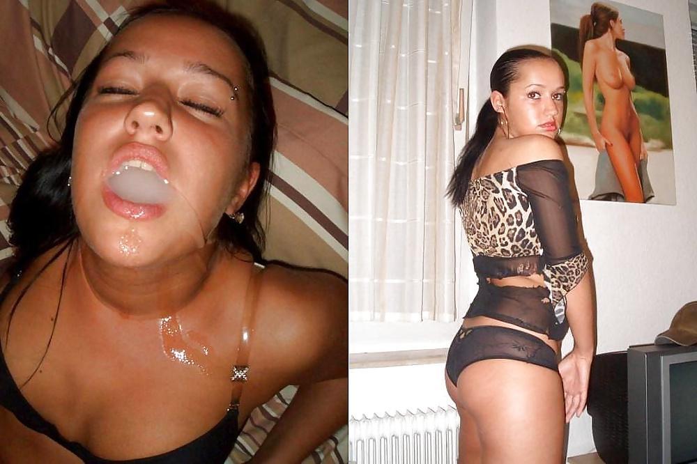 25P Before and after, cumshots and facials.