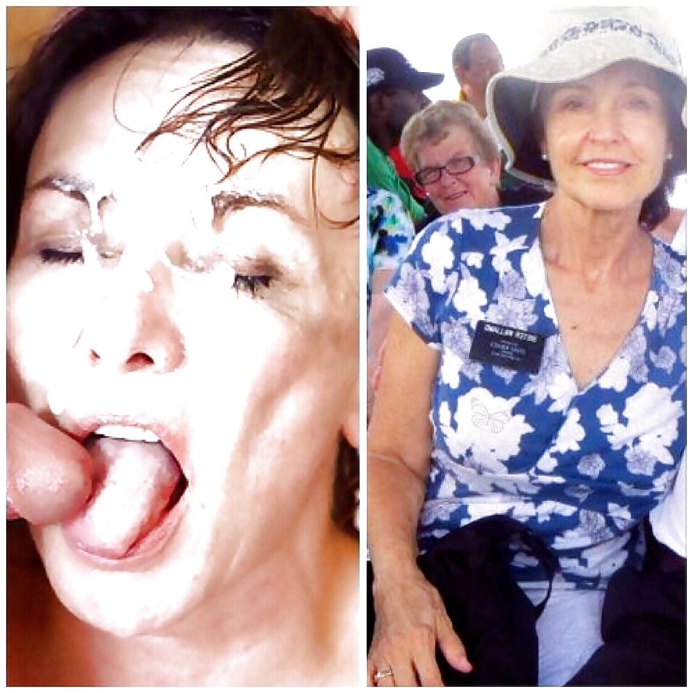 25P Before and after, cumshots and facials.