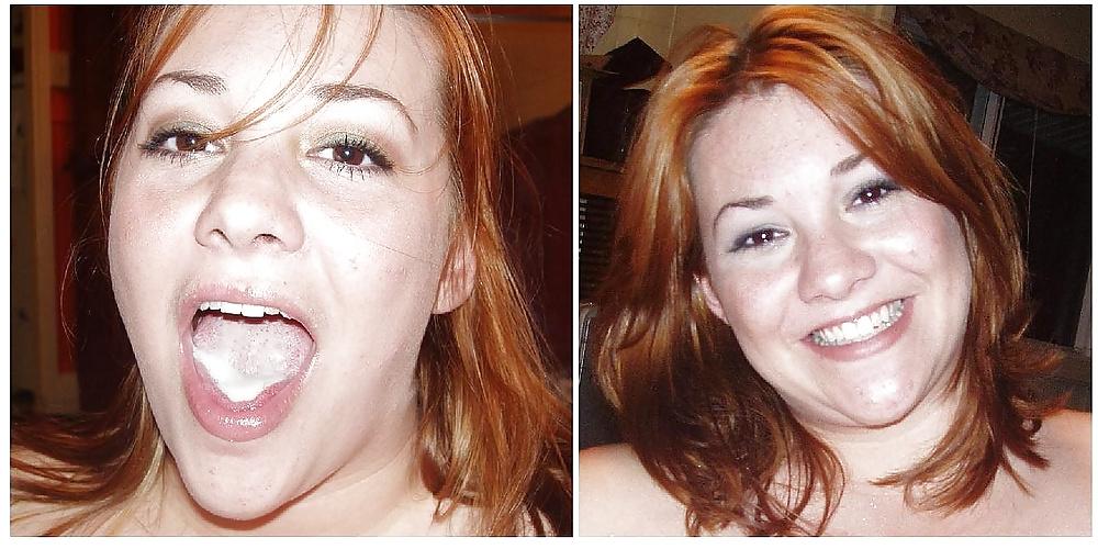25P Before and after, cumshots and facials.