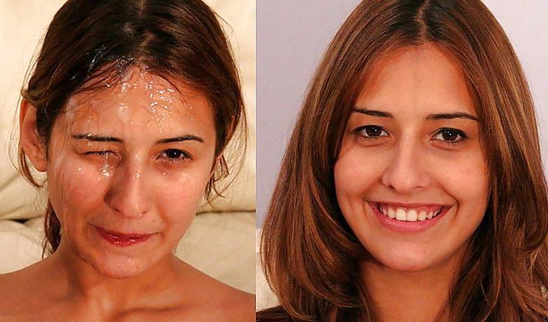 25P Before and after, cumshots and facials.