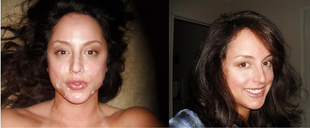 25P Before and after, cumshots and facials.
