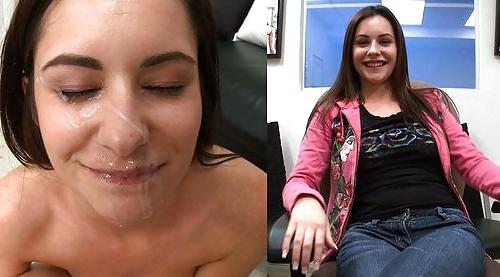 25P Before and after, cumshots and facials.