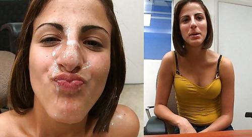 25P Before and after, cumshots and facials.