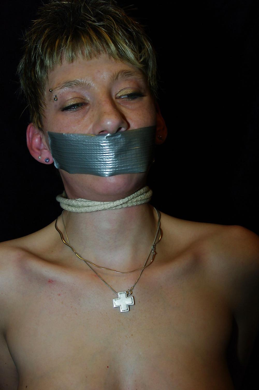 13P Wet and horny german milf taped and bound
