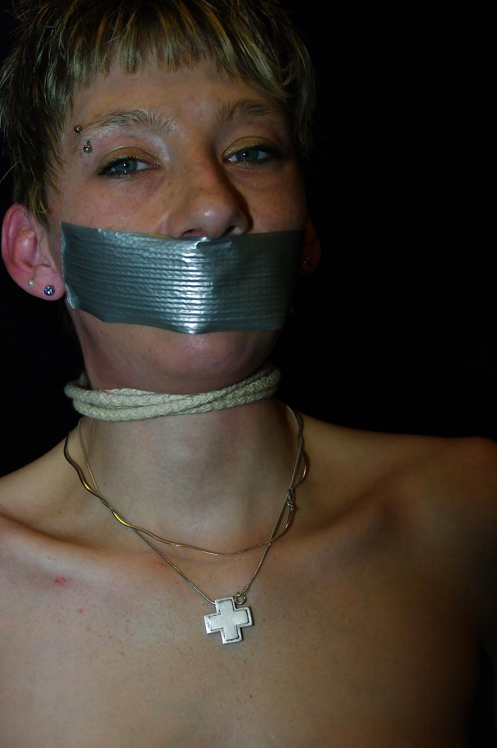 13P Wet and horny german milf taped and bound